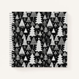 Monochromatische Weihnachten Notizbuch