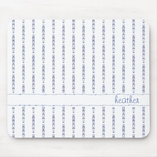 Monochromatischer Abstrakter Muster-Individuelle N Mousepad (Vorne)