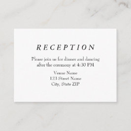 Monochromatischer Treetops-Empfang Begleitkarte