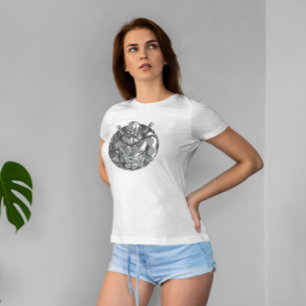 Monochromatischer Viking Warrior T-Shirt