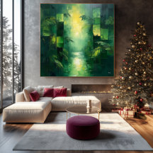 Monochromatisches Abstraktes Dschungel Landschaft