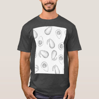 Monochromatisches Avocadomuster T-Shirt