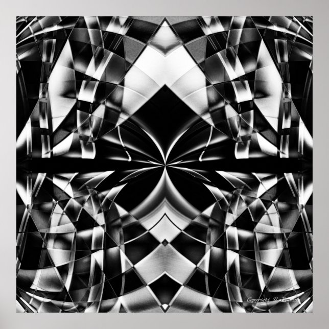 Monochromatisches Kaleidoskop Poster (Vorne)