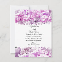 Monochromatisches Pink Bouquet Einladung zur Hochz