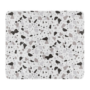 Monochromatisches Terrazzo-Muster Schneidebrett
