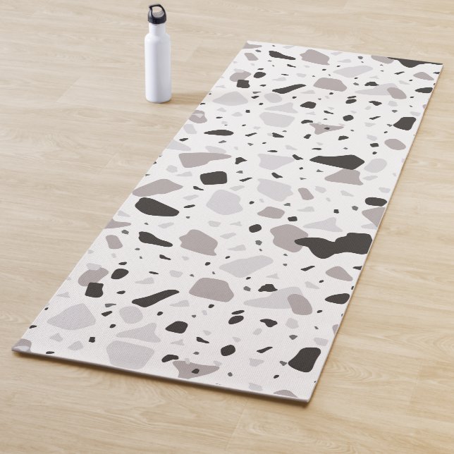Monochromatisches Terrazzo-Muster Yogamatte (Beispiel)