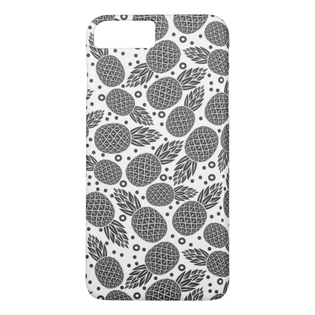 Monochrome Ananas Case-Mate iPhone Hülle (Rückseite)