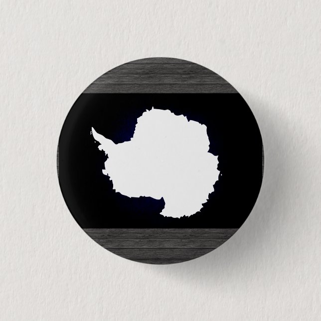 Monochrome Antarktika-Flagge Button (Vorderseite)