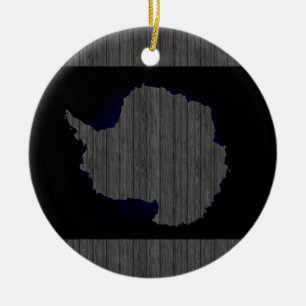 Monochrome Antarktika-Flagge Keramikornament