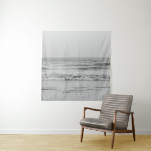 Monochrome Atlantik Bliss 1 #ocean #art Wandteppich