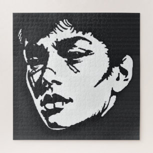 Monochrome Ausdrücke: Fettformatiges Portrait Puzzle
