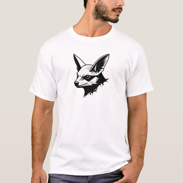 Monochrome Bat Head T-Shirt (Vorderseite)