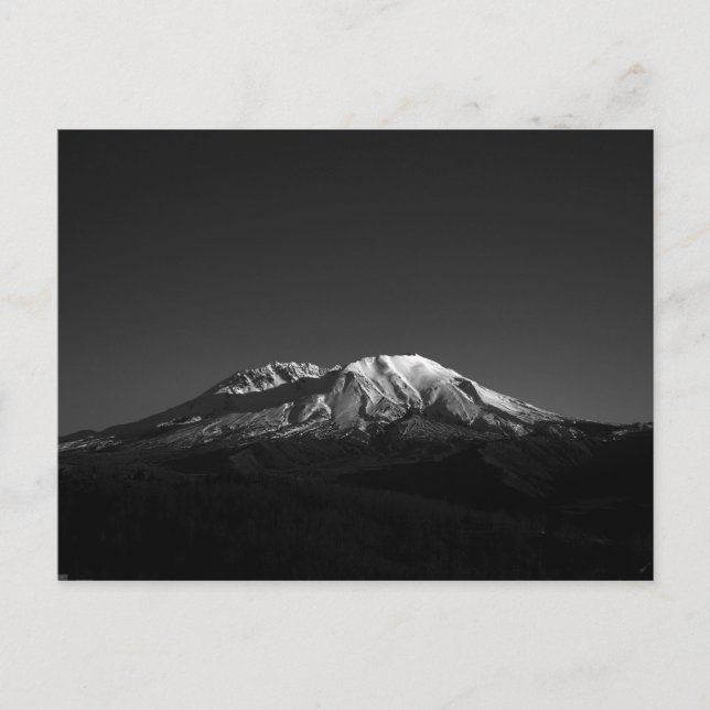 Monochrome Berg St. Helens als Ersatz für Postkart Postkarte (Vorderseite)