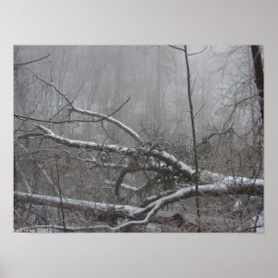 "Monochrome Blizzard" Schneesturm-Poster Poster