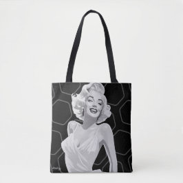 Monochrome Blond der 50er Jahre über Schwarze Hexa