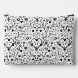 Monochrome-Bloom-Kosmetik Zubehörtasche