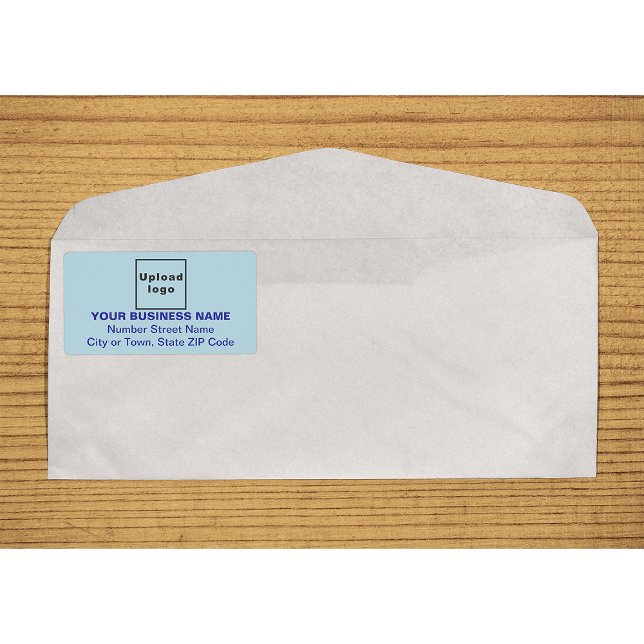 Monochrome Blue-Business-Versandmarke (Monochrome blue business shipping label on envelope)