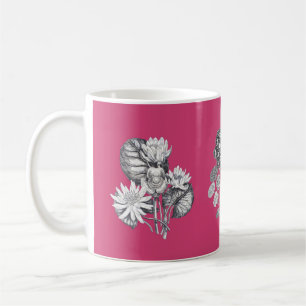 Monochrome Blume auf sicherem Hintergrund Tasse