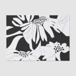 Monochrome Blume Dekoupage Tissue/Umhüllung Seidenpapier