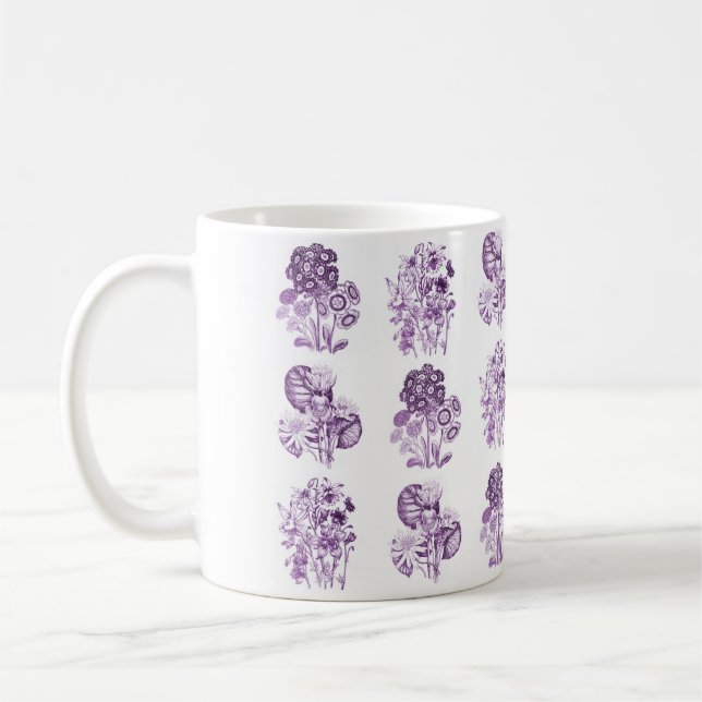Monochrome Blume in lila Tasse (Links)