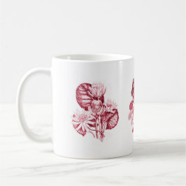 Monochrome Blume in Rot Kaffeetasse