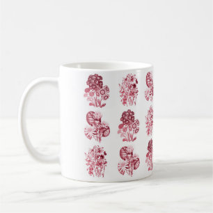 Monochrome Blume in Rot Tasse
