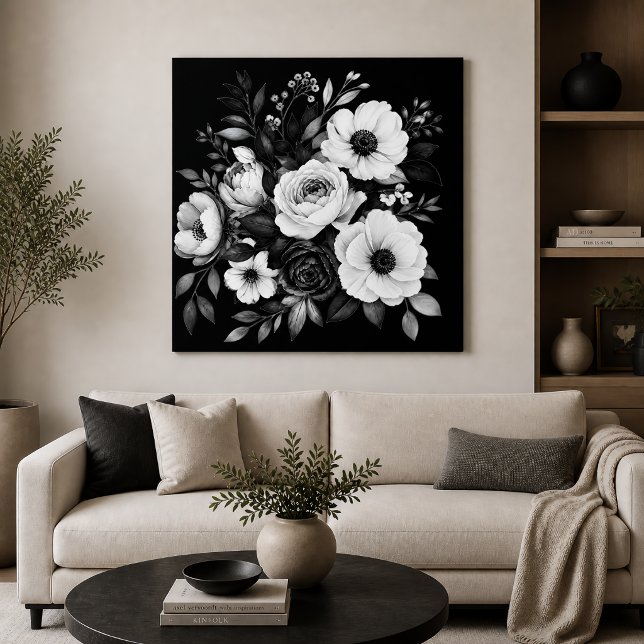 Monochrome Blumengestecke  Leinwanddruck (Von Creator hochgeladen)
