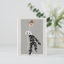 Monochrome Blüten Postkarte