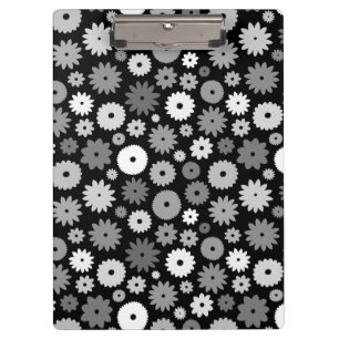 Monochrome Blüten Wiederholungsmuster Case-Mate iP Klemmbrett