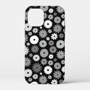 Monochrome Blüten Wiederholungsmuster Case-Mate iPhone Hülle