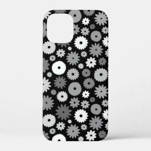 Monochrome Blüten Wiederholungsmuster Case-Mate iPhone Hülle