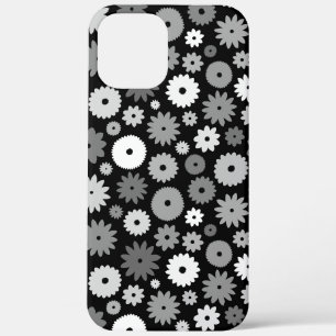 Monochrome Blüten Wiederholungsmuster Case-Mate iPhone Hülle