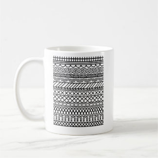Monochrome Boho Knit Sampler | Tribal Geometric Te Kaffeetasse