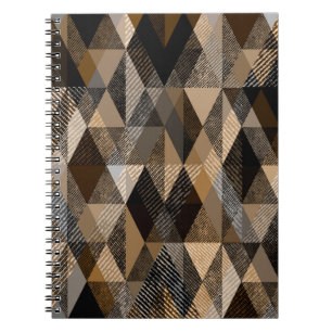 Monochrome braune Rhombisch Notizblock