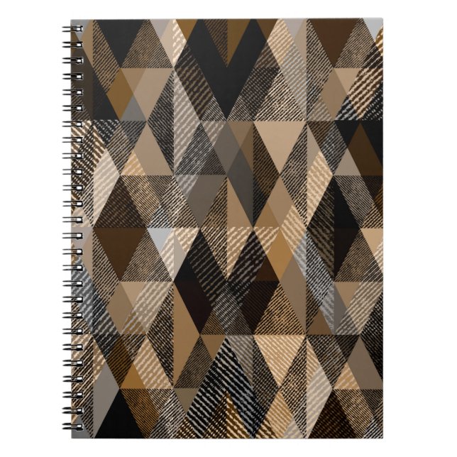 Monochrome braune Rhombisch Notizblock (Vorderseite)