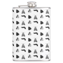 Monochrome Butterfly Flachmann