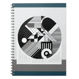 Monochrome Circle-Design-Notebook Notizblock