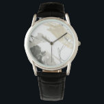 Monochrome Dynamik Armbanduhr<br><div class="desc">Monochrome Momentum IV von Juni Erica Vess. Verstreute Linien und Formen in neutralen Tönen.</div>