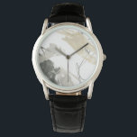 Monochrome Dynamik Armbanduhr<br><div class="desc">Monochrome Momentum IV von Juni Erica Vess. Verstreute Linien und Formen in neutralen Tönen.</div>