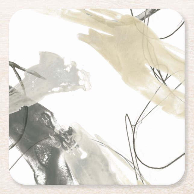 Monochrome Dynamik Rechteckiger Pappuntersetzer (Vorderseite)