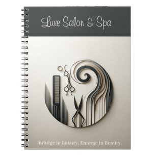 Monochrome Elegance Salon & Wellness-Center Notebo Notizblock
