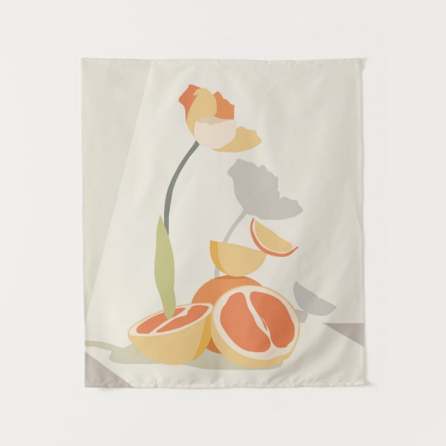 Monochrome Elegance Wandteppich (Vorderseite)