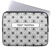 Monochrome Elegante Abstrakte Muster Laptop-Sieb