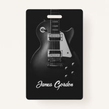 Monochrome elektrische Gitarre personalisiert