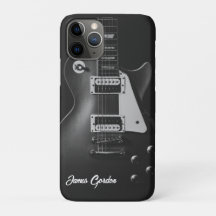 Monochrome elektrische Gitarre personalisiert