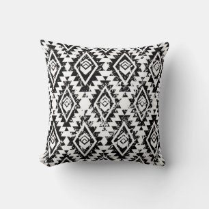 Monochrome, ethnisch nahtlose Muster Kissen
