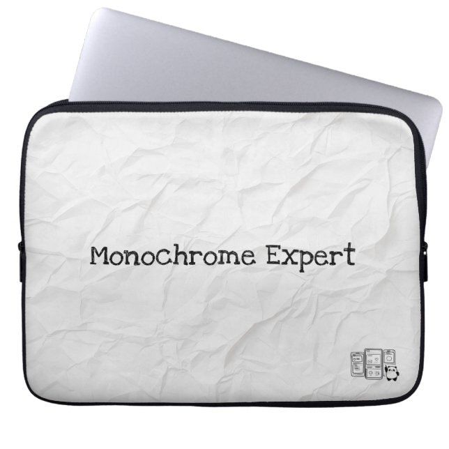 Monochrome Expertengruppe Elektronik-Bag Laptopschutzhülle (Vorderseite)