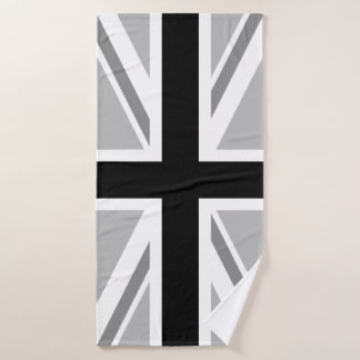 Monochrome Flagge der Britischen Gewerkschaft (Uni Badehandtuch