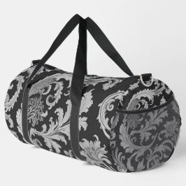 Monochrome Fleur Antique Muster Duffle Bag