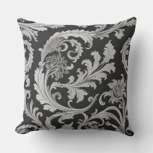 Monochrome Fleur Antique Muster Kissen
